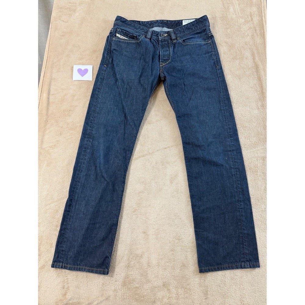 Diesel Viker Mens Straight Leg Jeans 30(31x32) Dark blue‎ Blue Denim Italy EUC